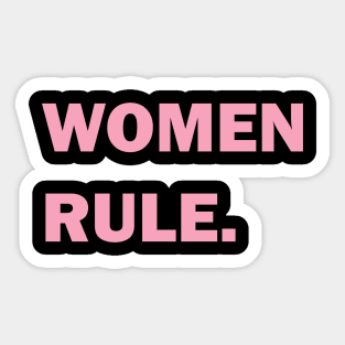 Women Rule Period Bold Feminist Dark Color Sticker